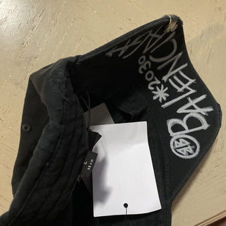 NWT Balenciaga Mens Destroyed Logo Baseball Cap Hat Ecru Black Size L Italy