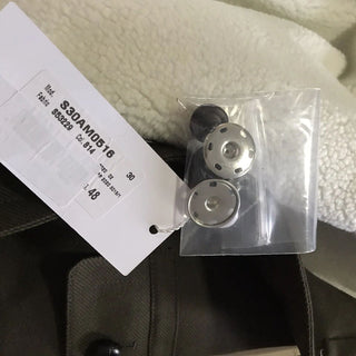Neu $2790 Maison Margiela Kaban Kunstpelz gefütterter Jackenmantel Olivgrün 38/48 Ita