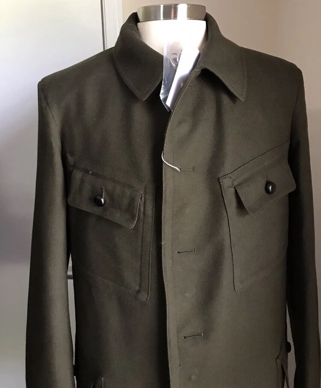 New $2790 Maison Margiela Kaban Faux Fur-Lined Jacket Coat Olive Green 40/50 Ita