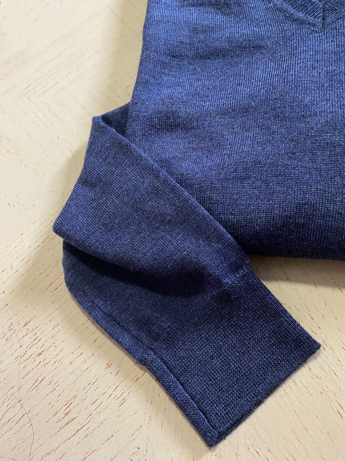 NWT Polo Ralph Lauren Men V Neck Wool Sweater Fresco Blue Size S