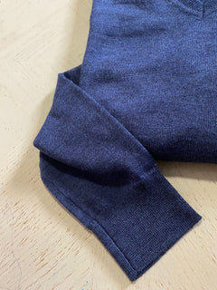 Neu mit Etikett: Polo Ralph Lauren Herren-Wollpullover mit V-Ausschnitt, Fresco Blue, Größe S