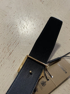 New Burberry TB Canvas & Leather Reversible Belt Brown/Black 80/32 Italy