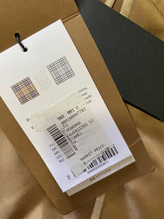 Neu $1120 Burberry Woman Übergroßes Seiden-Panel-Hemd Camel 8 US/42 Ita