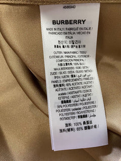 Neu $1120 Burberry Woman Übergroßes Seiden-Panel-Hemd Camel 8 US/42 Ita