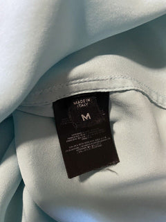 Neu mit Etikett: 790 $ TOM FORD Herren-Henley-Seidenhemd Blau Italien