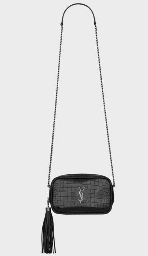 Новая кожаная сумка через плечо Saint Laurent YSL MiniI за 2150 долларов, черная 612563