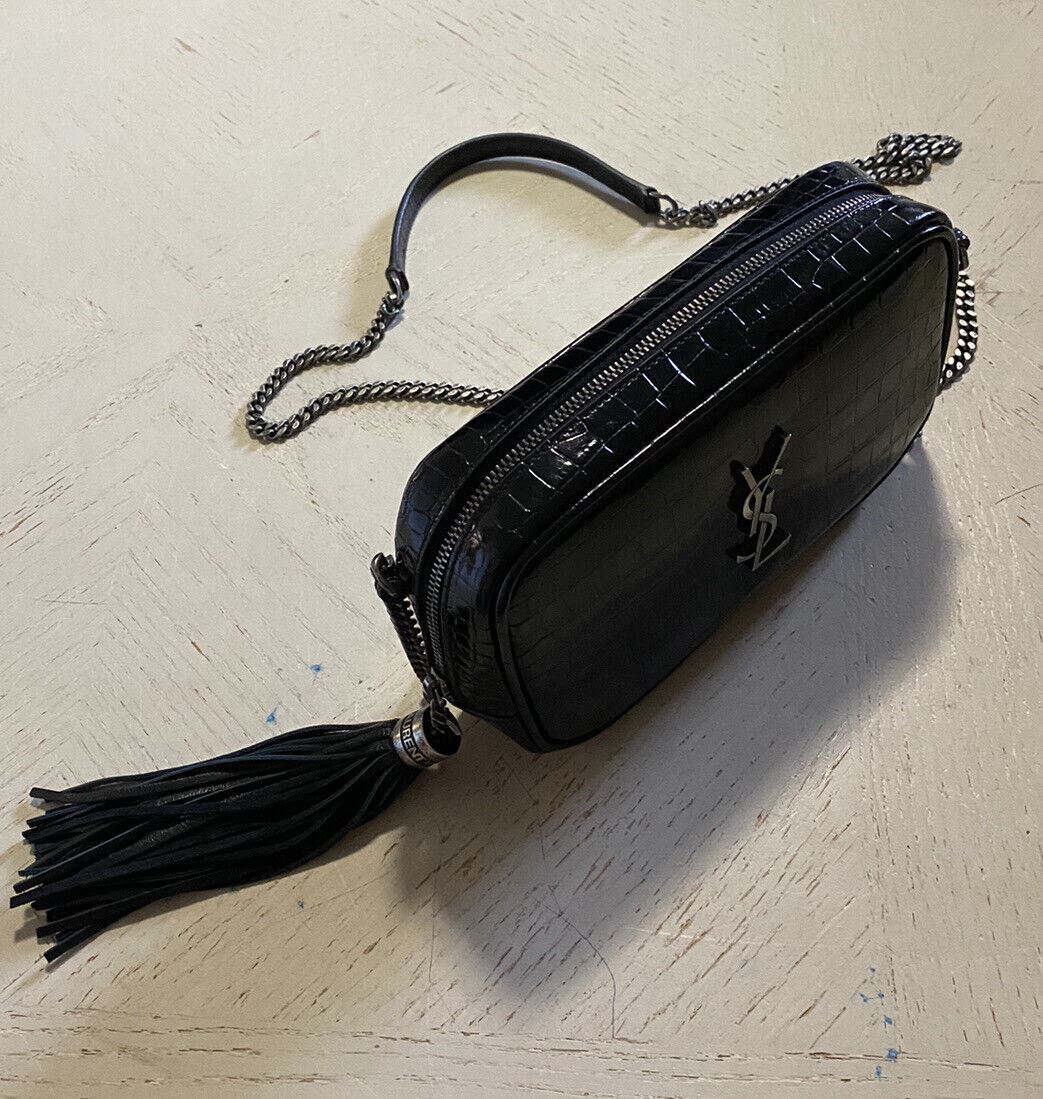 New $2150 Saint Laurent YSL Leather MinI Crossbody Shoulder Bag Black 612563