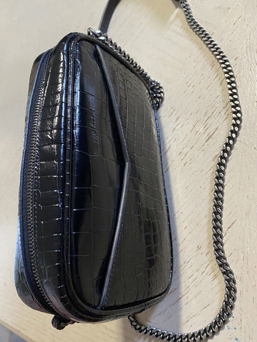 New $2150 Saint Laurent YSL Leather MinI Crossbody Shoulder Bag Black 612563