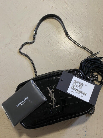 New $2150 Saint Laurent YSL Leather MinI Crossbody Shoulder Bag Black 612563
