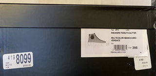 NIB Versace Damen La Greca Glitter High-Top-Sneaker Multi/Weiß9,5 US/39,5 Eu