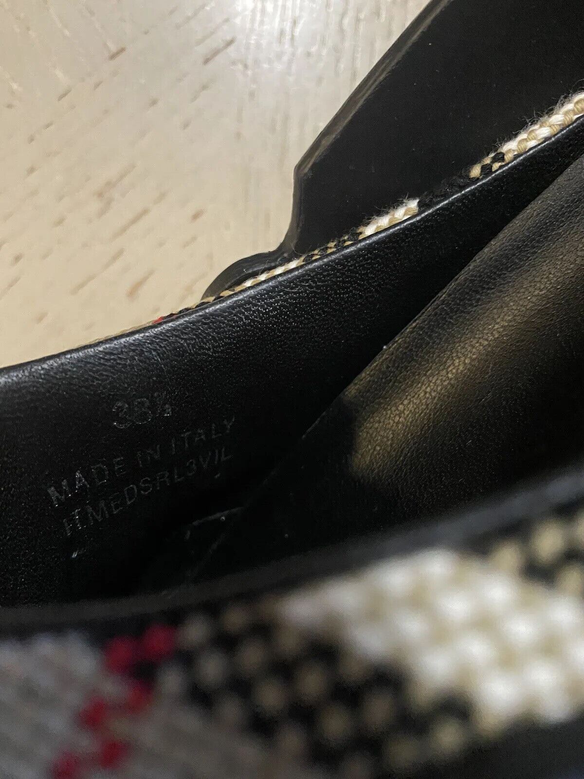 MIB Burberry Womens Rangleton Check Cotton Sneaker Mules Beige 8.5 US/38.5 Eu It