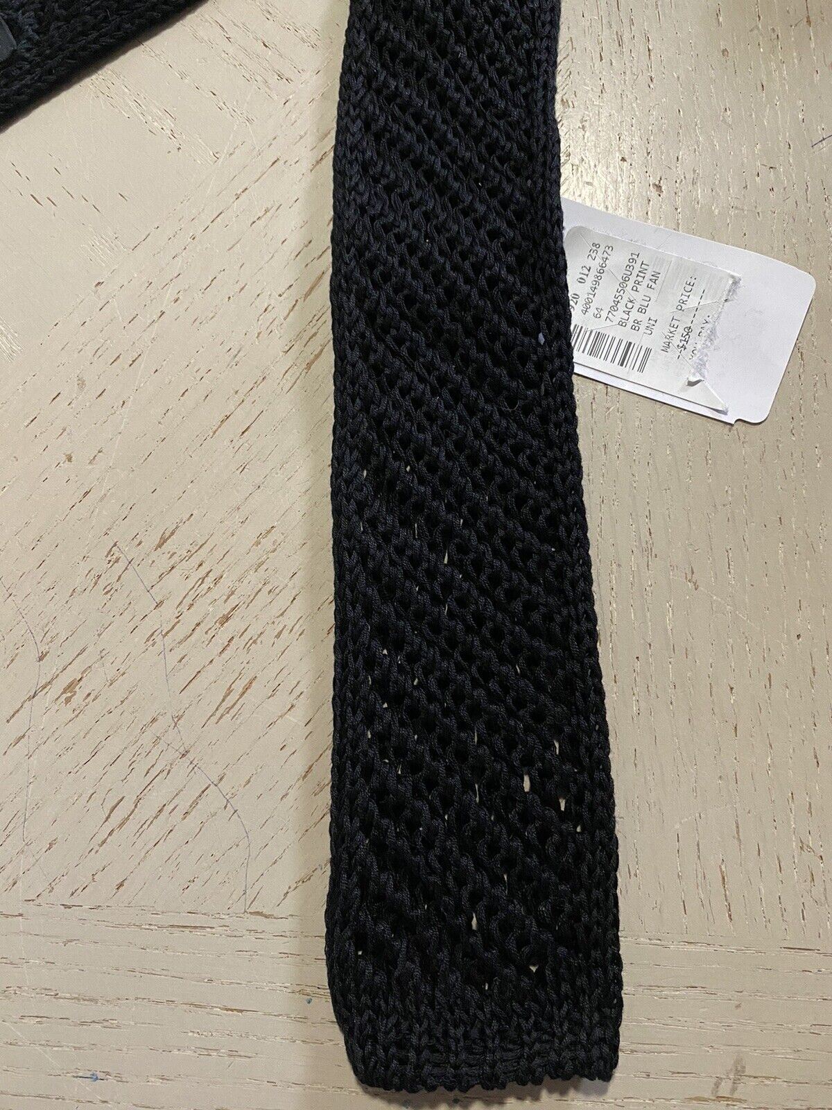 Новый текстурированный галстук Corneliani, черный, Италия