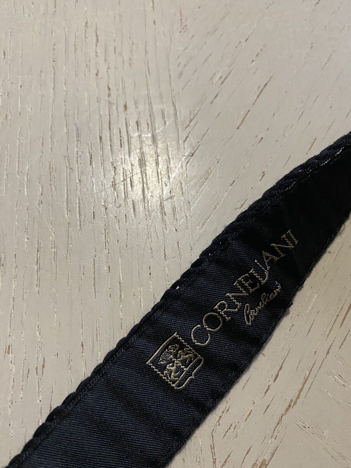New Corneliani Textured Tie Black Italy