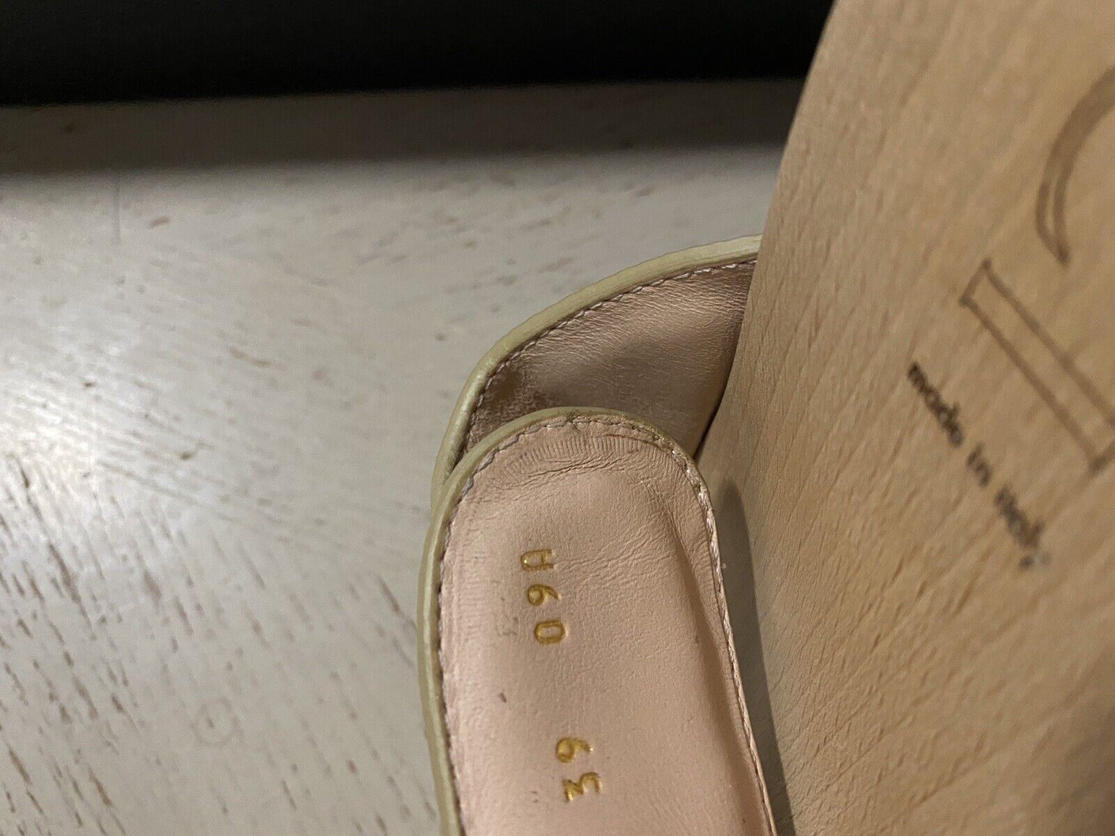 Женские сандалии Gucci из дерева/кожи, бежевые 9 США (39 ЕС) Италия