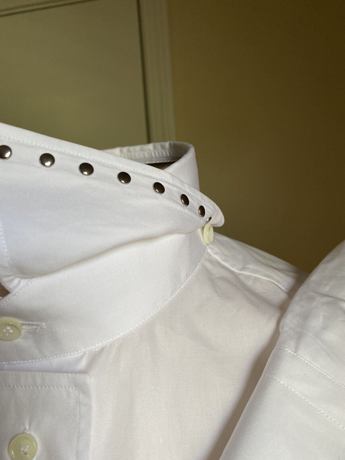 Neues Valentino Herren-Hemd in Übergröße, einzigartig, für 1195 $, Weiß, Größe 39/15,5, Italien