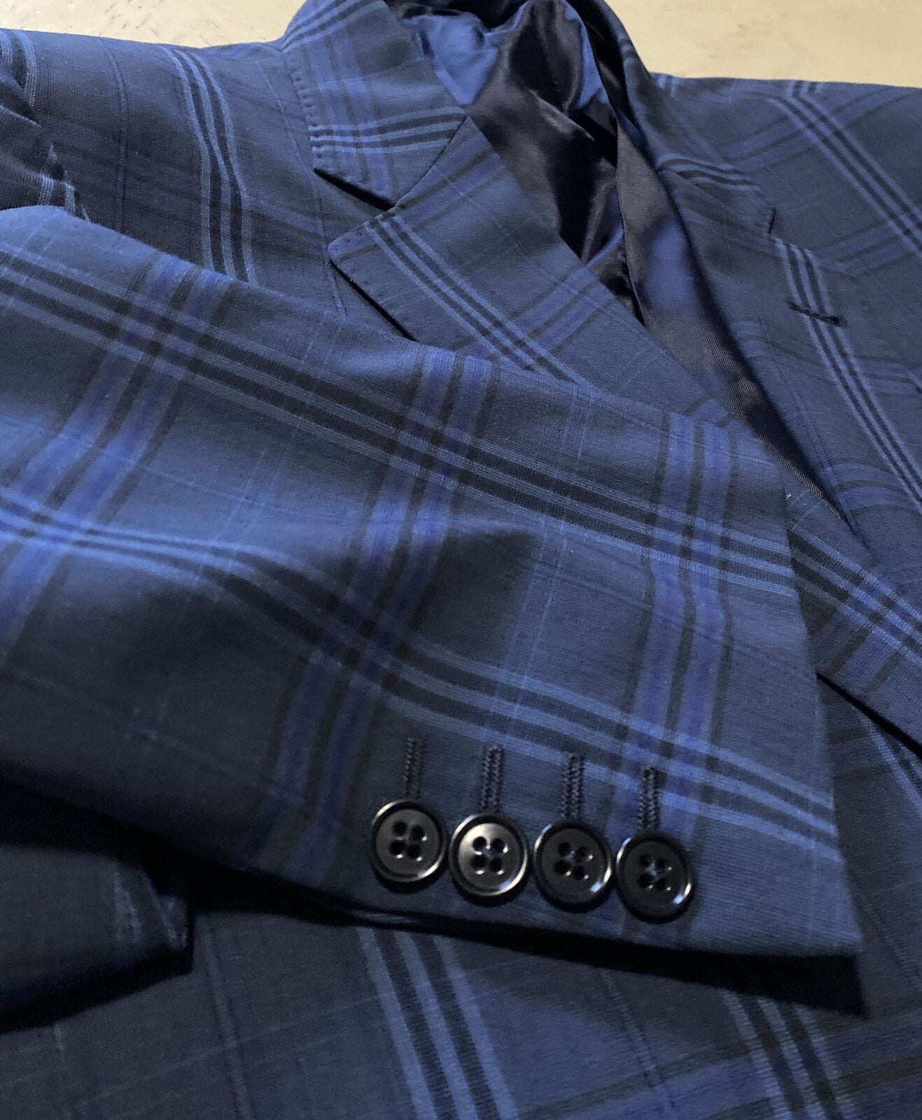NWT $1495 Armani Collezioni Men Sport Coat Blazer Blue 42R US/52R Eu