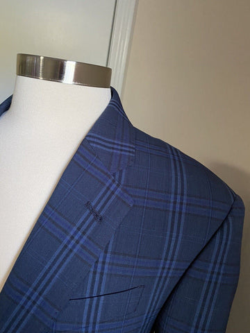 NWT $1495 Armani Collezioni Men Sport Coat Blazer Blue 42R US/52R Eu