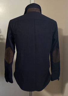 NWT $1295 Ralph Lauren Purple Label Men's James Cashmere Shirt Navy S