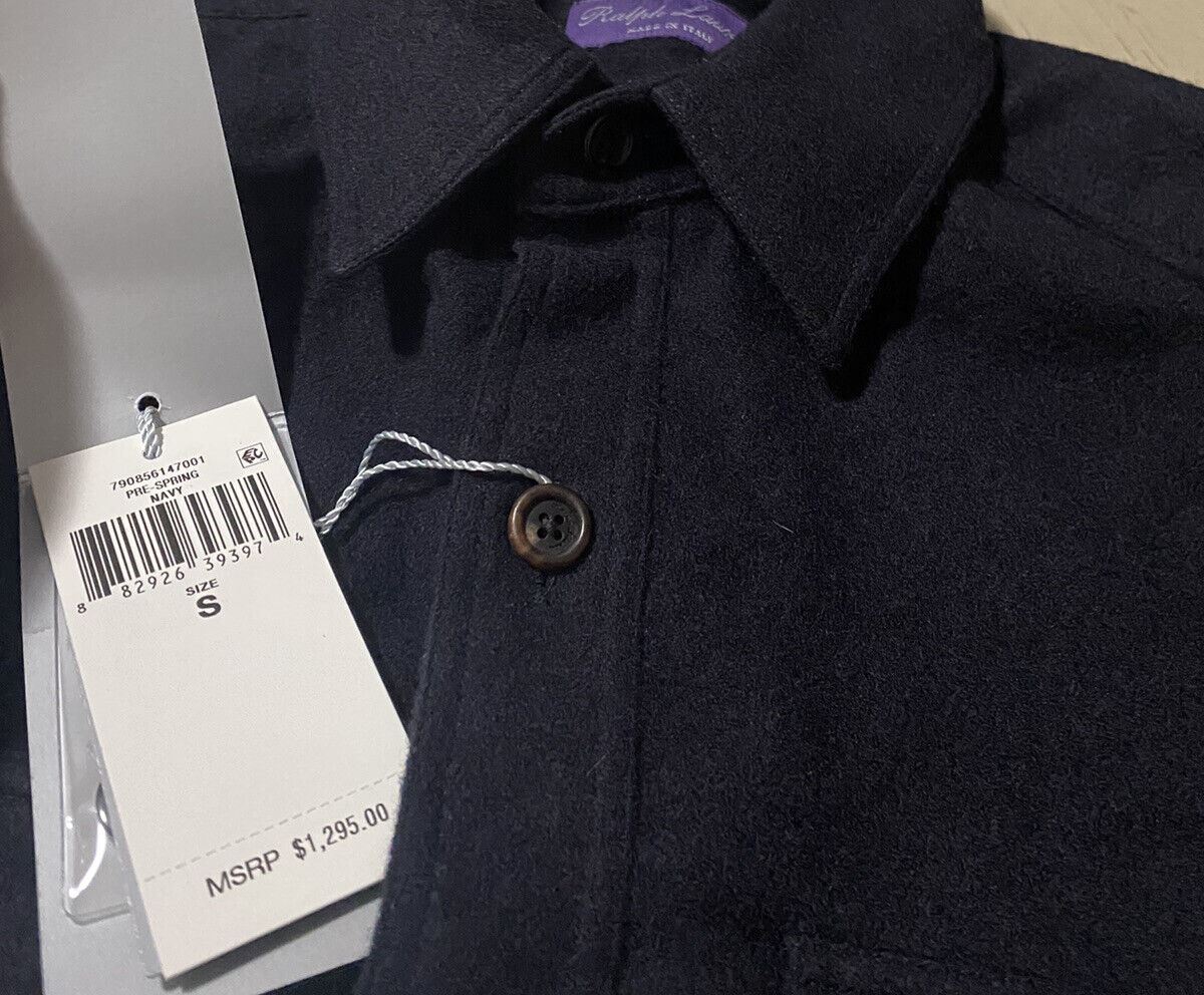 NWT $1295 Ralph Lauren Purple Label Men's James Cashmere Shirt Navy S