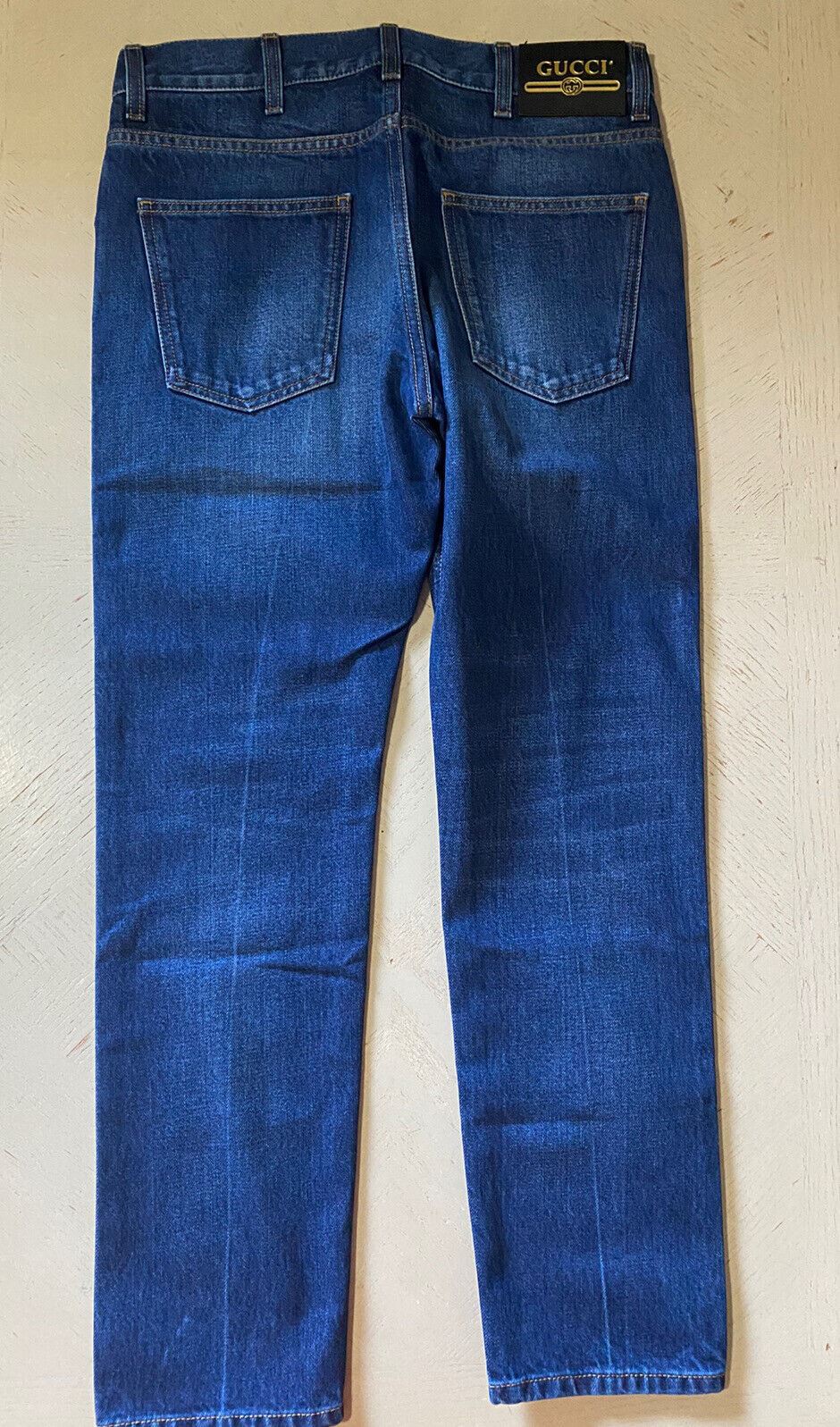 NWT Gucci Men’s Jeans Washed Denim Tapered Pants Blue 30 US Italy
