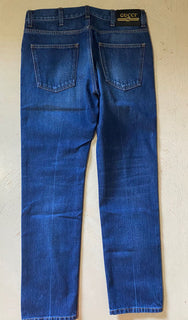 Neu mit Etikett: Gucci Herrenjeans, verwaschenes Denim, schmal zulaufende Hose, Blau, 30 US Italien