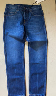 Neu mit Etikett: Gucci Herrenjeans, verwaschenes Denim, schmal zulaufende Hose, Blau, 30 US Italien