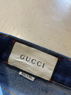 Neu mit Etikett: Gucci Herrenjeans, verwaschenes Denim, schmal zulaufende Hose, Blau, 30 US Italien