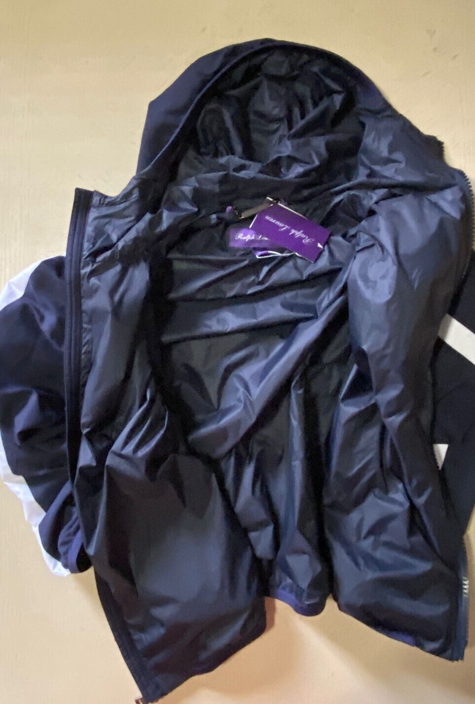 New $895 Ralph Lauren Purple Label Men Track Jacket Navy Size M