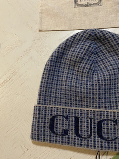 Neu mit Etikett: Gucci Beanie, Gucci-Monogramm-Mütze, braun/schwarz, Größe M, Italien