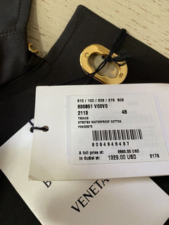 Neu $2650 Bottega Veneta Herren-Trenchcoat aus wasserdichter Baumwolle DK Braun 38 US/48 Eu