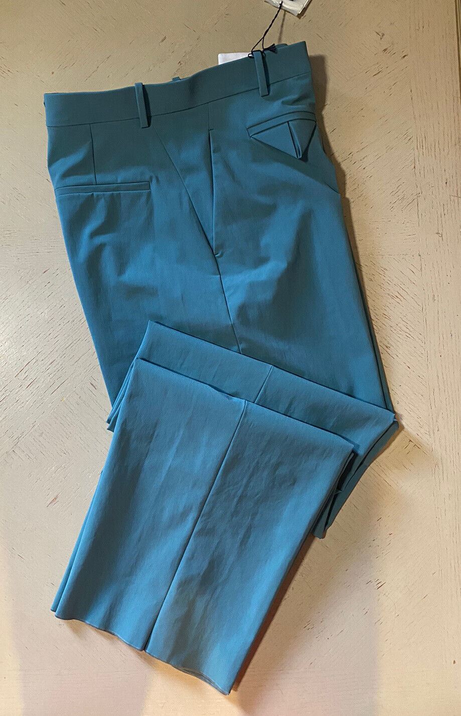 NWT $890 Bottega Veneta Mens Stretch Nylon Pants Tiffany Blue 34 US/50 Eu