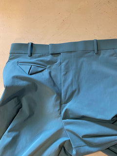 Neu mit Etikett: 890 $ Bottega Veneta Herren-Stretch-Nylonhose Tiffany Blue 36 US/52 Eu