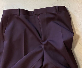 Neu mit Etikett: 1.100 $ Bottega Veneta Herren-Wollanzughose Burgunderrot 38 US/54 Eu