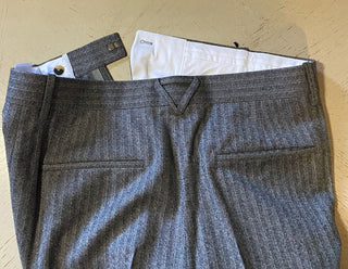 Neu mit Etikett: 950 $ Bottega Veneta Herren-Wollanzughose Grau 34 US/50 Eu