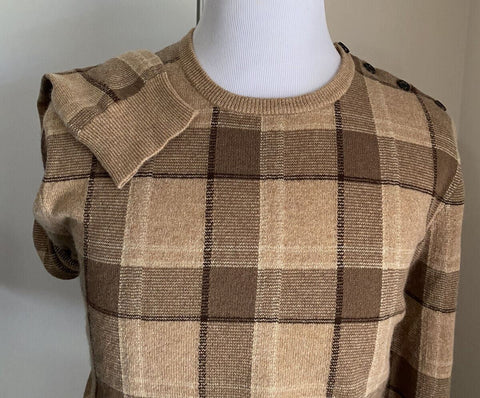 Neu mit Etikett: 1495 $ Ralph Lauren Purple Label Herren-Kaschmirpullover mit Rundhalsausschnitt, Farbe Camel XL