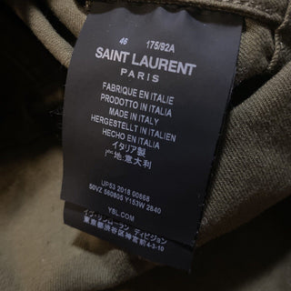 Neu $2290 Saint Laurent Jackenmantel Grün/Kaki 36 US (46 Eu) Italien
