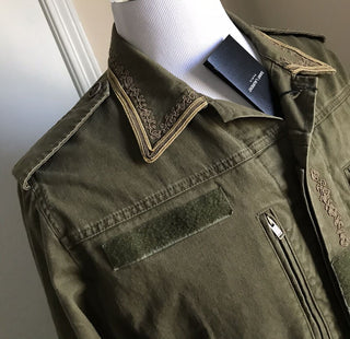 Neu $2290 Saint Laurent Jackenmantel Grün/Kaki 36 US (46 Eu) Italien