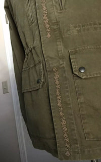 Neu $2290 Saint Laurent Jackenmantel Grün/Kaki 36 US (46 Eu) Italien