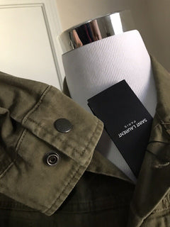 Neu $2290 Saint Laurent Jackenmantel Grün/Kaki 36 US (46 Eu) Italien