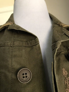 Neu $2290 Saint Laurent Jackenmantel Grün/Kaki 36 US (46 Eu) Italien