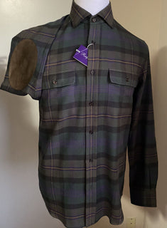 Neu mit Etikett: 695 $ Ralph Lauren Purple Label Herrenhemd Olivgrün M Italien