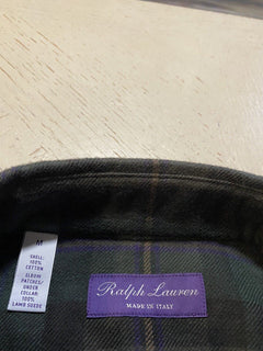 Neu mit Etikett: 695 $ Ralph Lauren Purple Label Herrenhemd Olivgrün M Italien