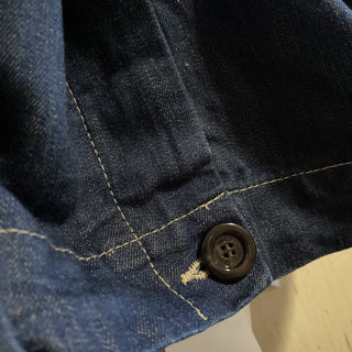 Neu mit Etikett: 1.250 $ Gucci Herren-Shorts aus gewaschenem Denim mit GG-Leder, DK-Blau, 32 US/48 Eu
