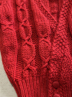 Neu mit Etikett: 1190 $ Saint Laurent Herren-Cardigan mit Kapuze, Coble-Strick, Rot, S, Italien