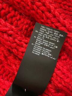Neu mit Etikett: 1190 $ Saint Laurent Herren-Cardigan mit Kapuze, Coble-Strick, Rot, S, Italien