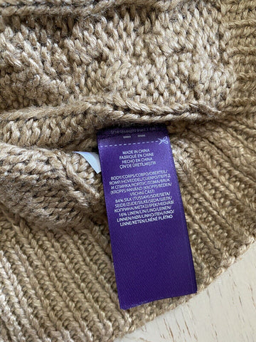 NWT $1295 Ralph Lauren Purple Label Men Hand Knit Sweater Luxury Beige M