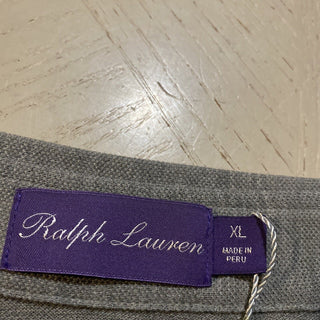 NWT Ralph Lauren Purple Label Men's Polo Shirt Color Gray XL