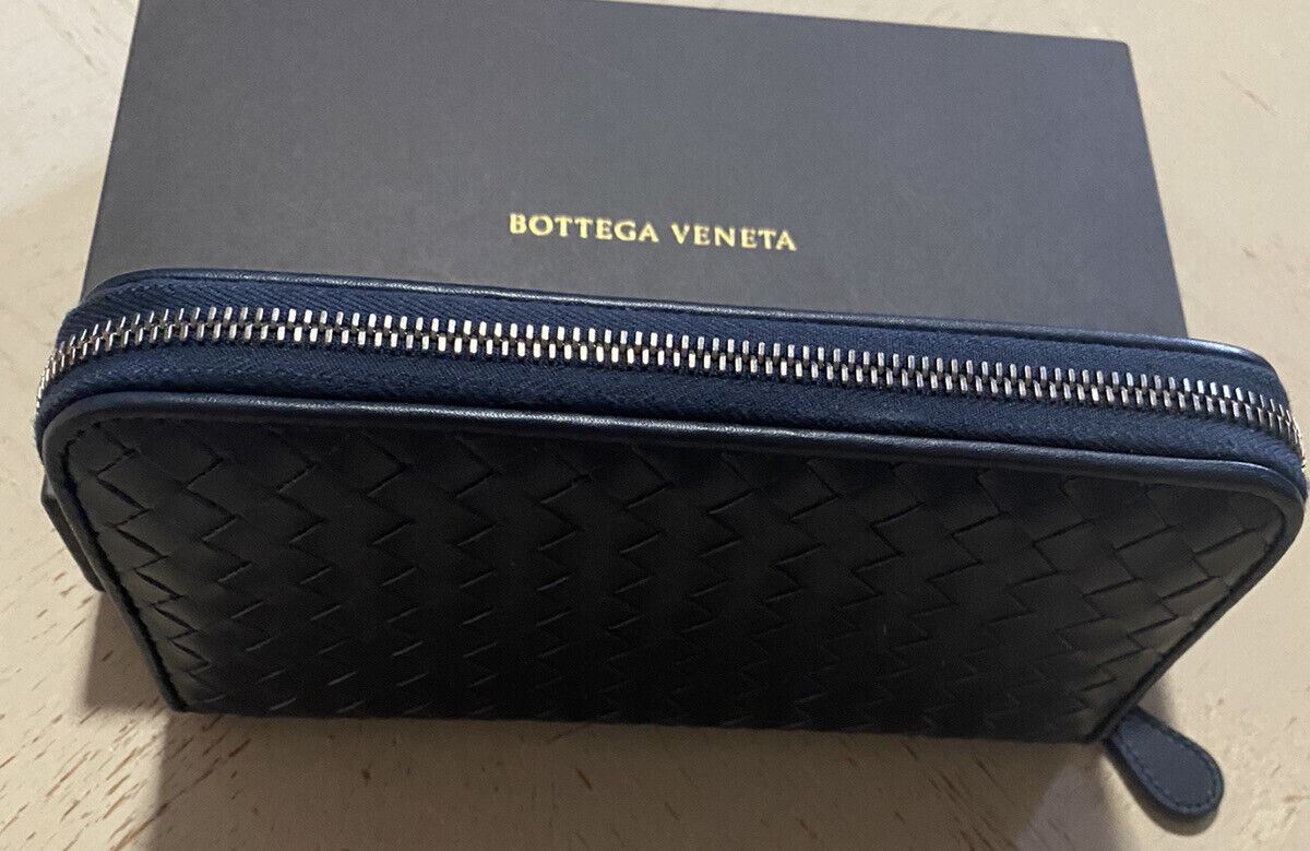 New $800 Bottega Veneta Wallet  Navy/Blue 114076  Italy