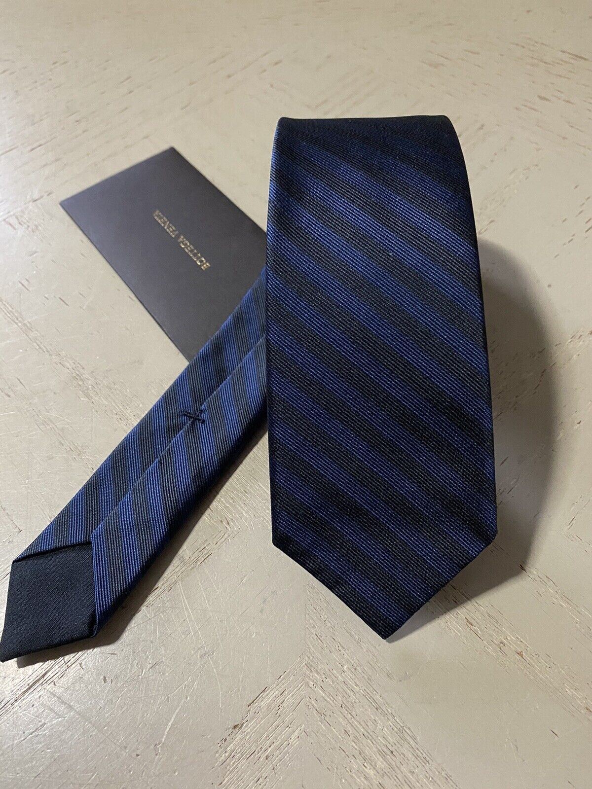 Новый узкий шелковый галстук Bottega Veneta Petroleum Midnight Blue производства Италии