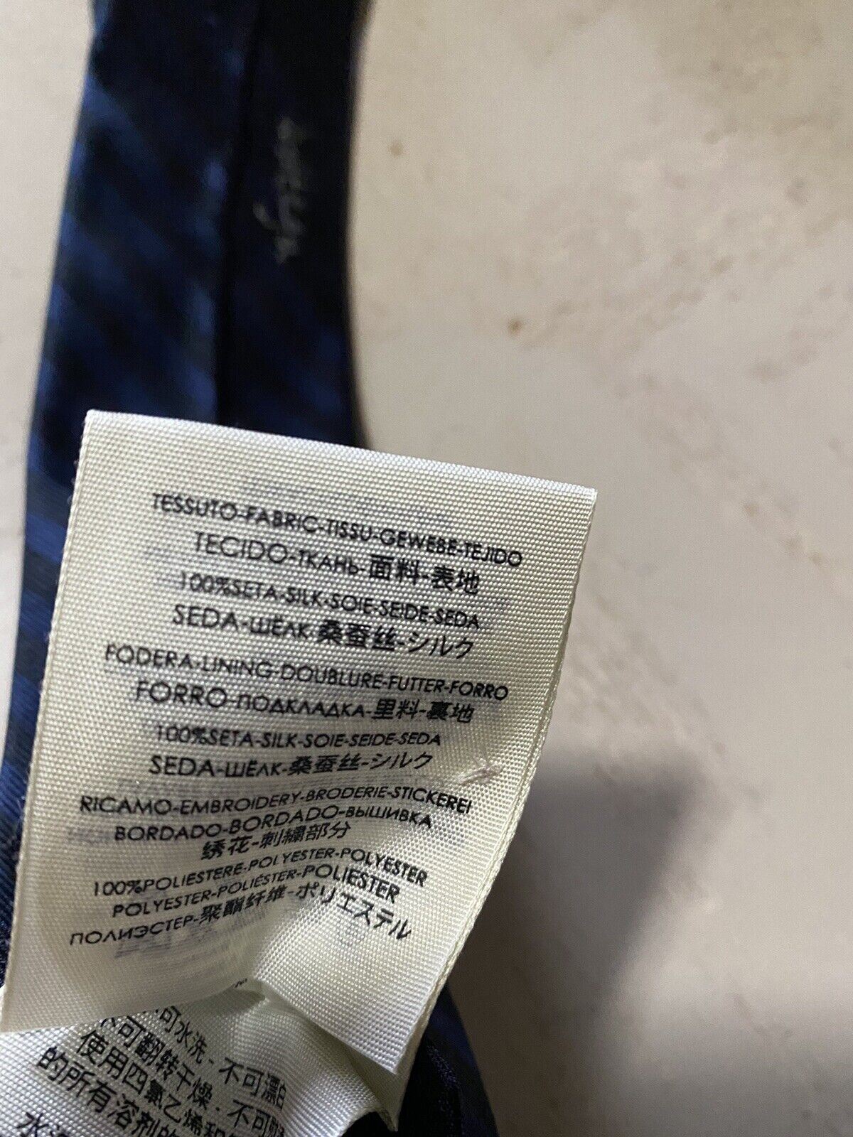 Новый узкий шелковый галстук Bottega Veneta Petroleum Midnight Blue производства Италии